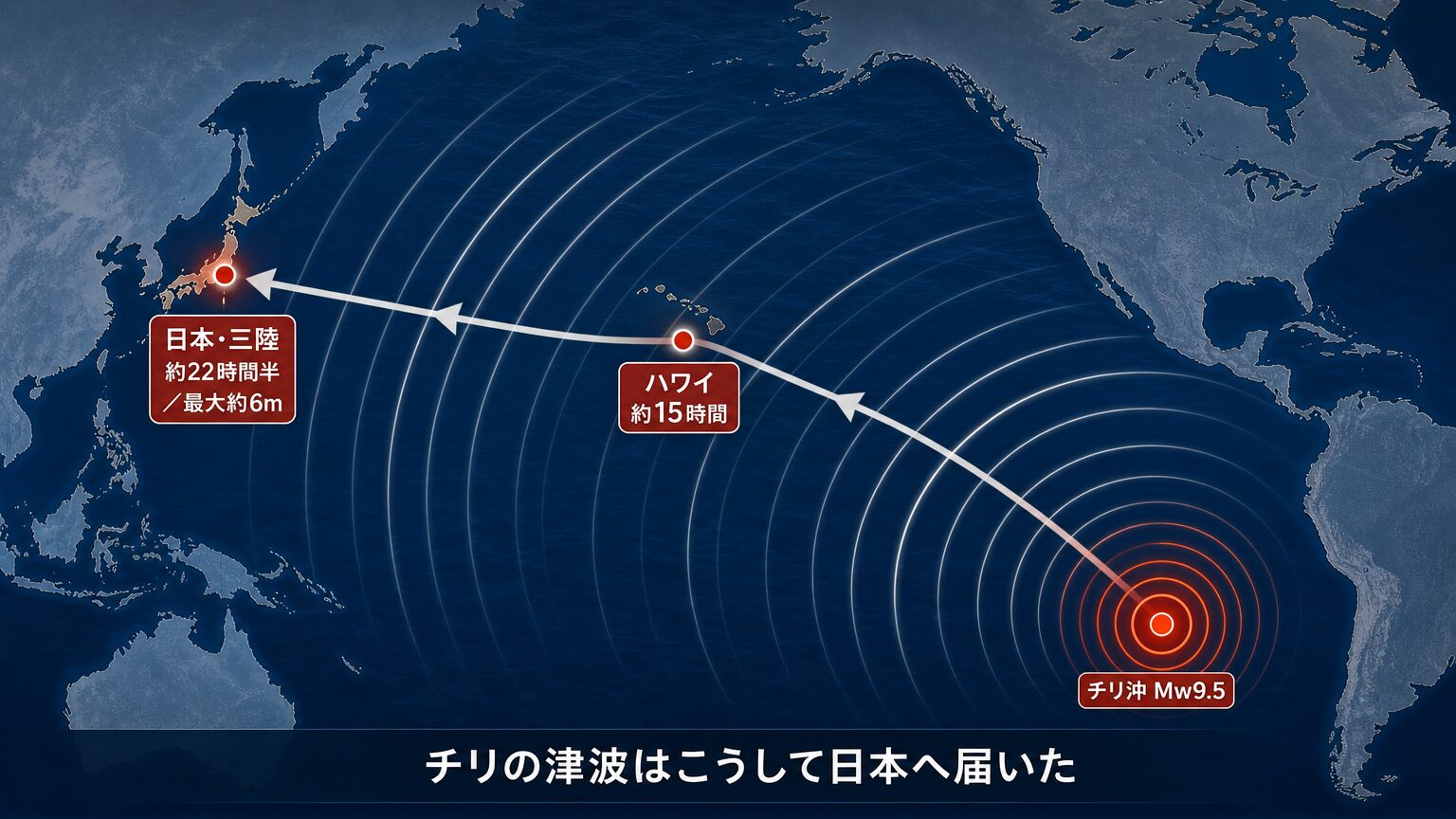 津波はなぜ日本へ?太平洋を渡った22時間