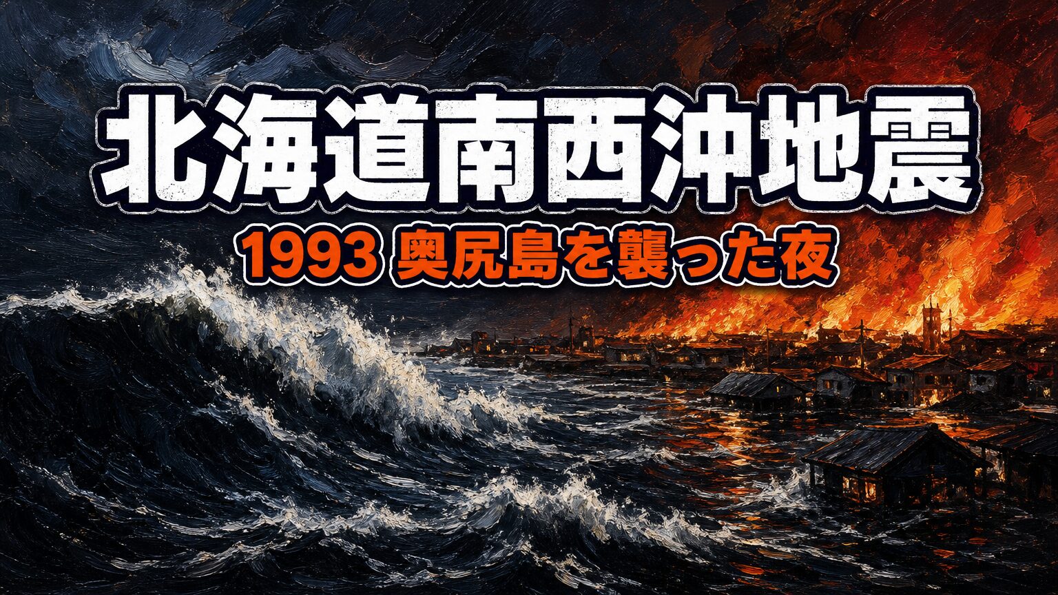 北海道南西沖地震とは｜奥尻島を5分で襲った津波と青苗の火災
