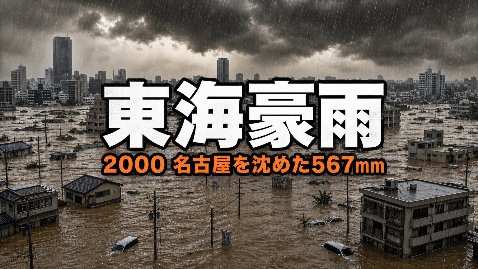 東海豪雨とは｜名古屋を沈めた567mmの雨と都市型水害の恐怖
