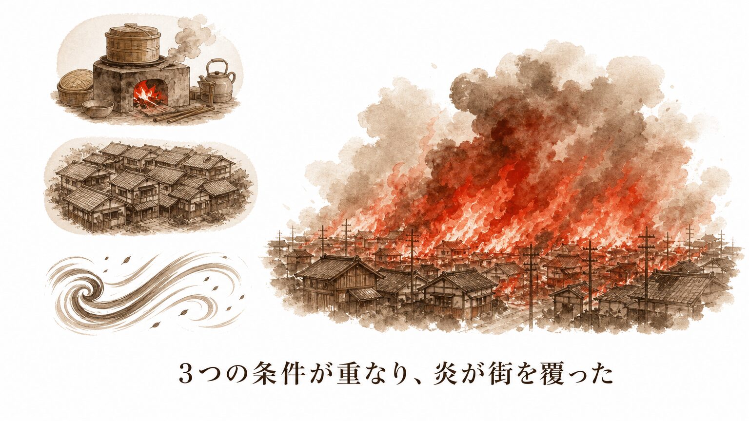 関東大震災で火災が広がった理由とは