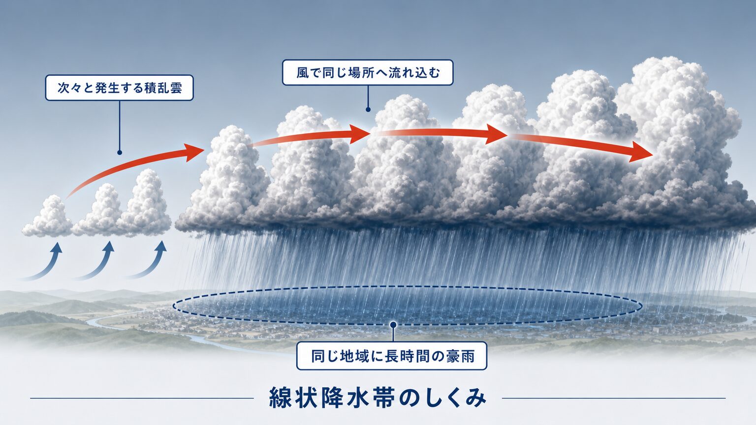 線状降水帯とは|なぜ記録的豪雨になったのか
