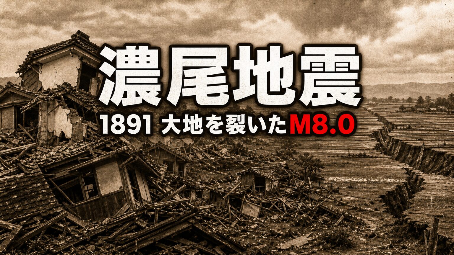 濃尾地震とは｜M8.0・死者7273人を出した日本最大の内陸地震