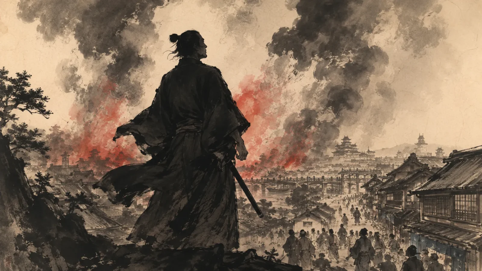 挙兵する大塩平八郎(イメージ)