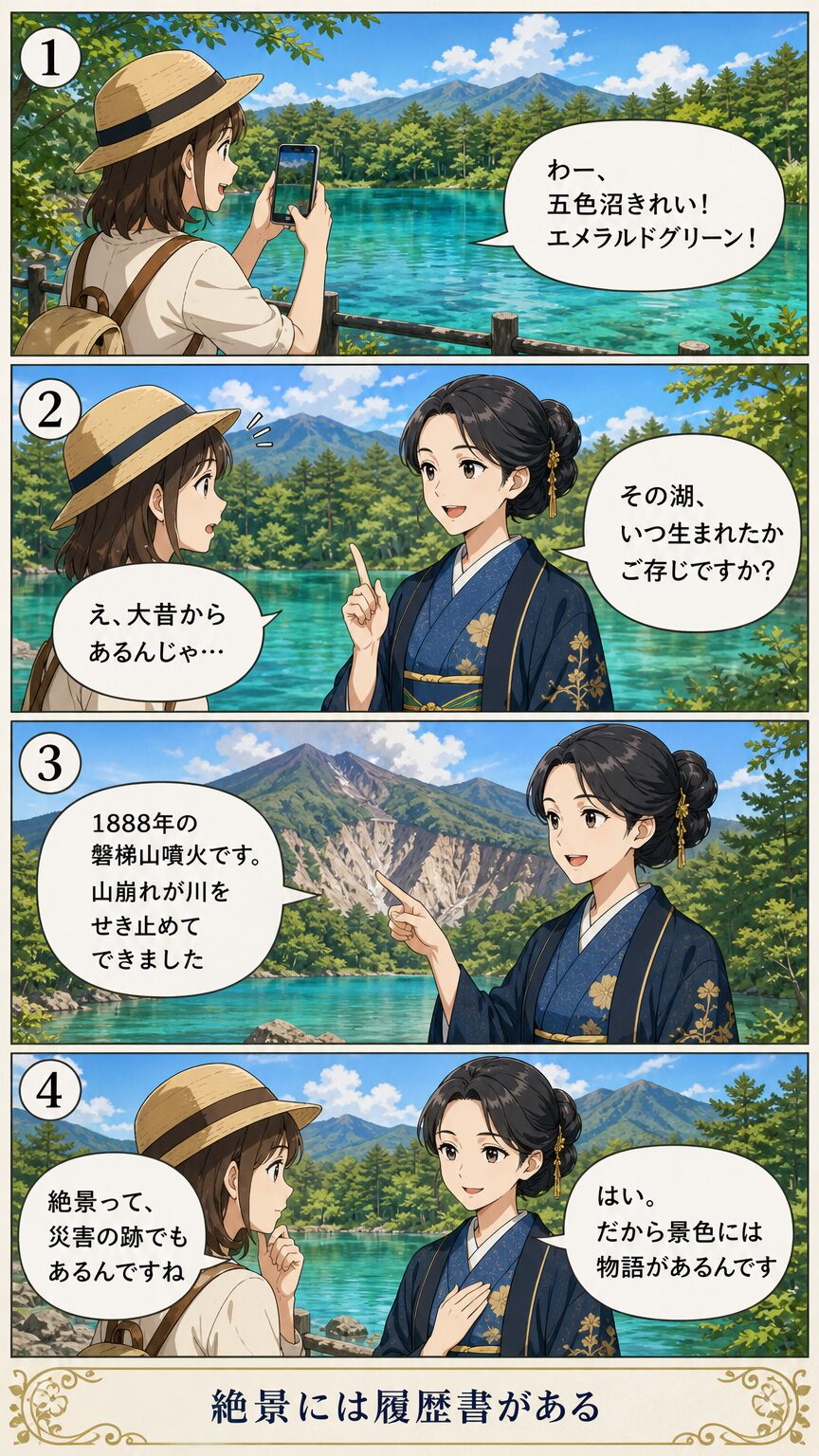 磐梯山噴火が生んだ絶景:裏磐梯と五色沼