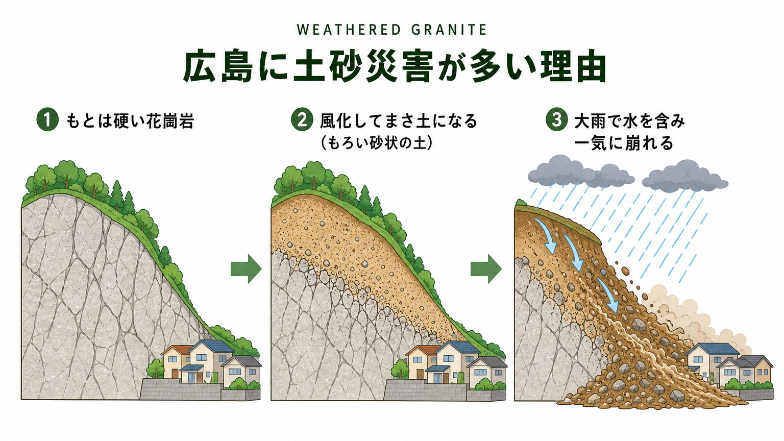 なぜ広島は土砂災害が多いのか|「まさ土」の正体